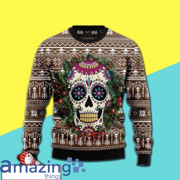Awesome Sugar Skull Christmas Knitting Pattern Christmas Ugly Sweater