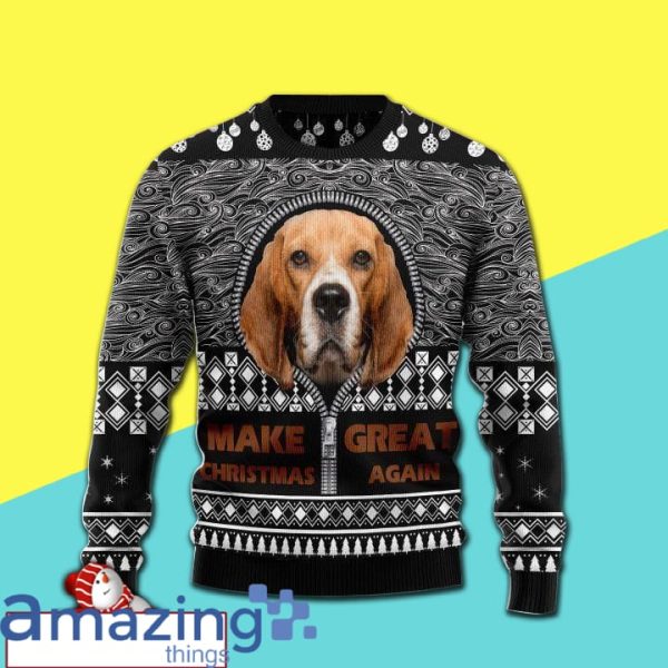 Beagle Make Great Again Christmas Knitting Pattern Christmas Ugly Sweater