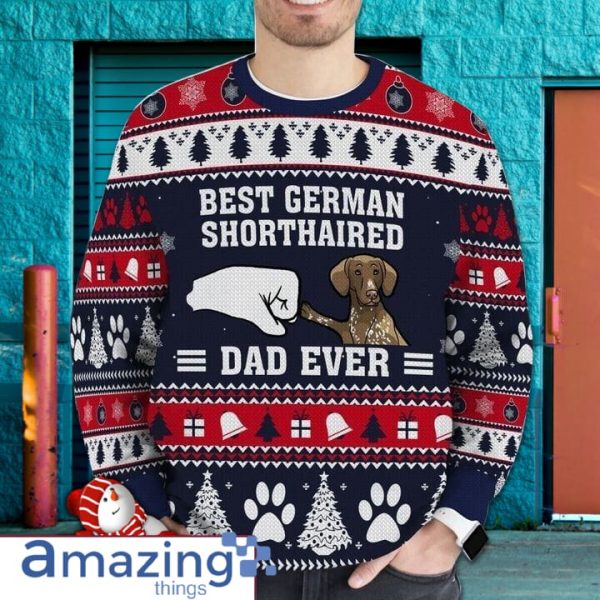Best German Shorthaired Dad Ever Awesome Gift For Dog Lovers Ugly Christmas Sweater