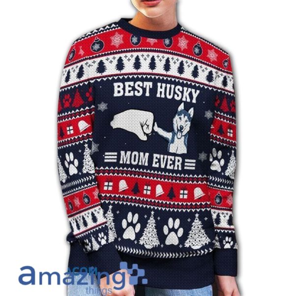 Best Husky Mom Ever Awesome Gift For Dog Lovers Ugly Christmas Sweater