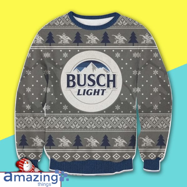 Busch Light Christmas All Over Printed Merry Christmas Knitting Pattern Ugly Sweater image Busch Light Christmas All Over Printed Merry Christmas Knitting Pattern Ugly Sweater