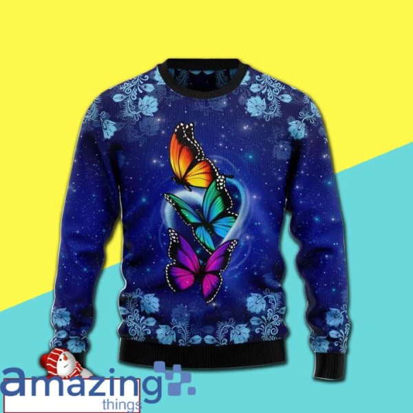 Butterfly Galaxy Christmas Knitting Pattern Christmas Ugly Sweater