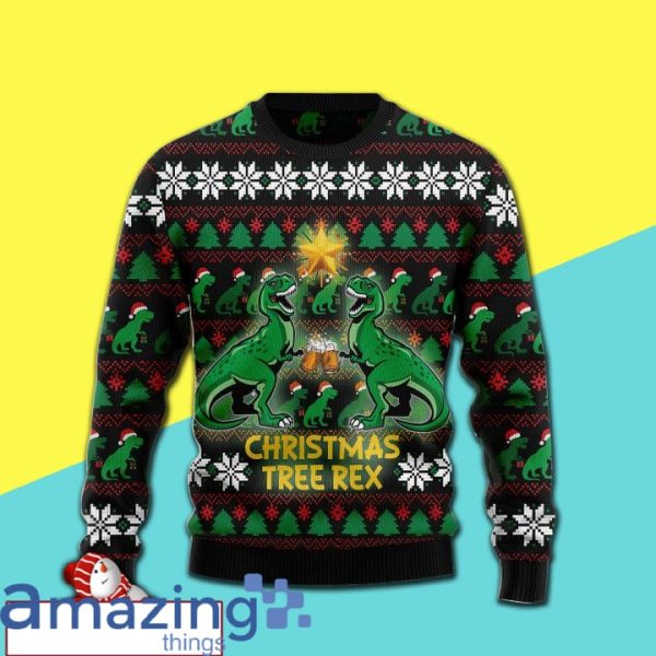 Christmas Tree Rex Christmas Knitting Pattern Christmas Ugly Sweater