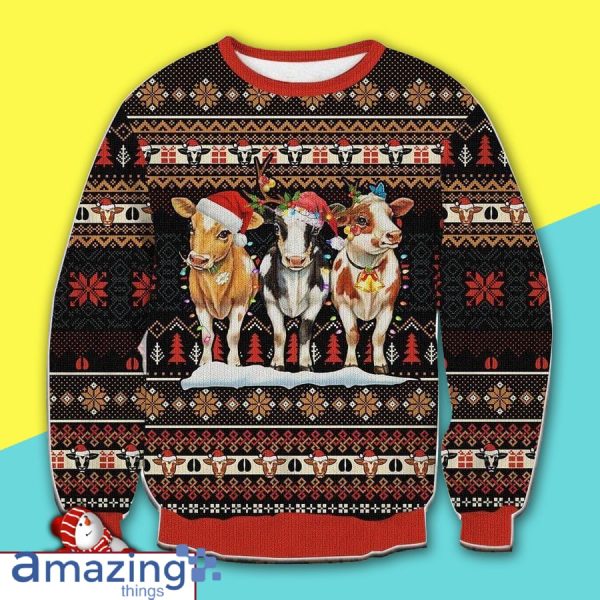 Cow Christmas Knitting Pattern Christmas Ugly Sweater