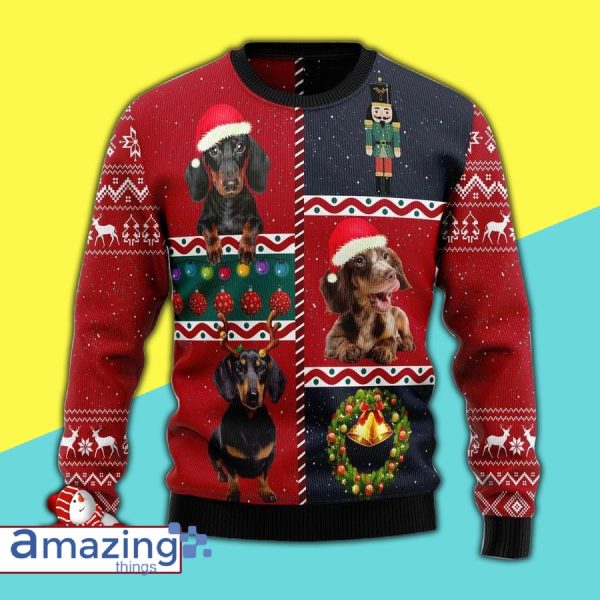 Dachshund Vintage Christmas Knitting Pattern Christmas Ugly Sweater