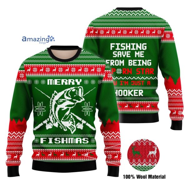 Fishing Hooker Christmas Knitting Pattern Christmas Ugly Sweater