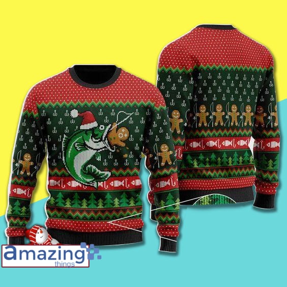Funny Fishing Christmas Knitting Pattern Christmas Ugly Sweater