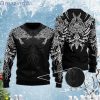 Geki & Freki Viking Wolf Black Ugly Christmas Sweater