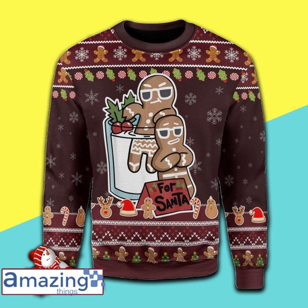 Gingerbread For Santa Christmas Knitting Pattern Christmas Ugly Sweater