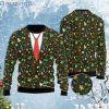 Gingerbread Man Candy Cane Christmas Pattern Ugly Christmas Sweater