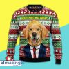 Golden Retriever Dog Keep Christmas Knitting Pattern Christmas Ugly Sweater