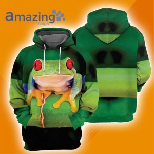 Green Frog Graphic Design All Over Print 3D Hoodie