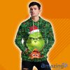 Green Monster Grinch And Dog Christmas Tree Background All Over Print 3D Hoodie