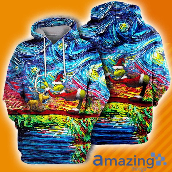 Grinch And Dog Vangoc Graphic Design All Over Print 3D Hoodie