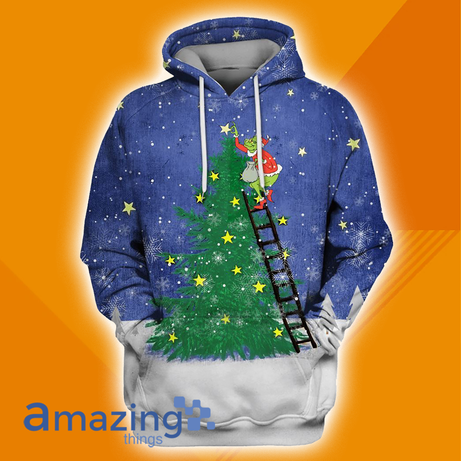 Grinch Christmas Tree All Over Print 3D Hoodie image Grinch Christmas Tree All Over Print 3D Hoodie Product photo 1