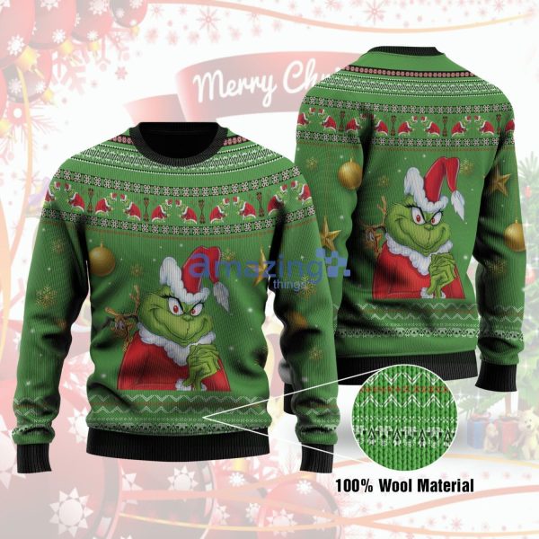 Grinch Christmas Wool All Over Print Sweaterproduct photo 1