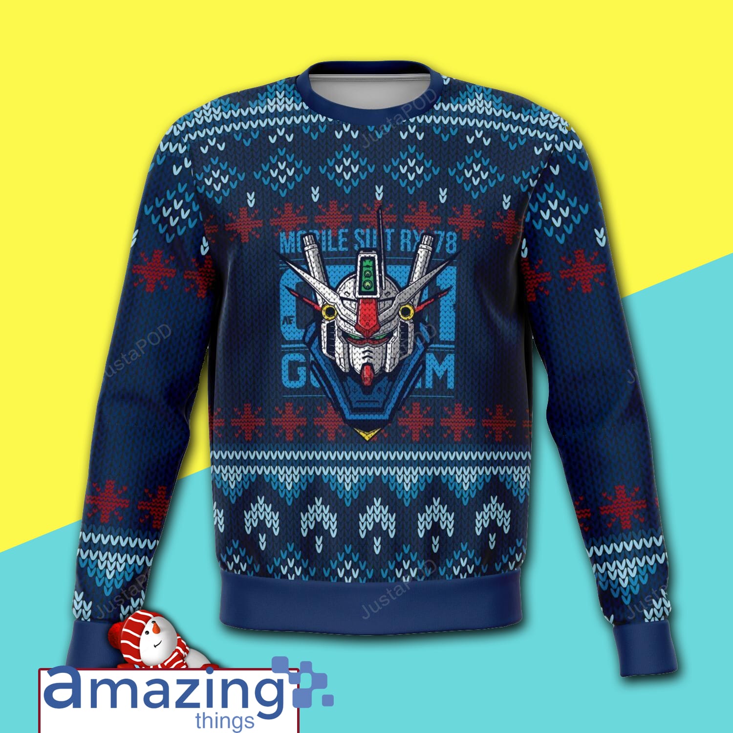 Gundam Ugly Christmas Sweater Sweatshirt All Over Printed Shirt image Gundam Ugly Christmas Sweater Sweatshirt All Over Printed Shirt Product photo 1