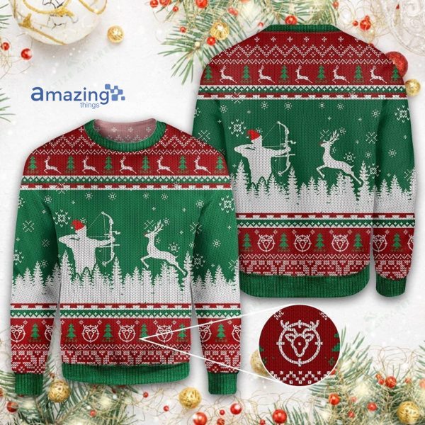 Happy Christmas Deer Hunting Christmas Knitting Pattern Christmas Ugly Sweater