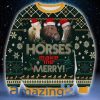 Horse Make Me Merry Christmas Knitting Pattern Christmas Ugly Sweater