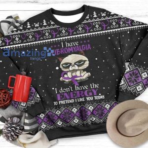 I Don’t Have The Energy Fibromyalgia Awareness Ugly Christmas Sweater