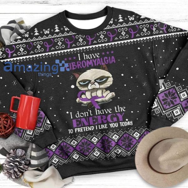 I Don't Have The Energy Fibromyalgia Awareness Ugly Christmas Sweater