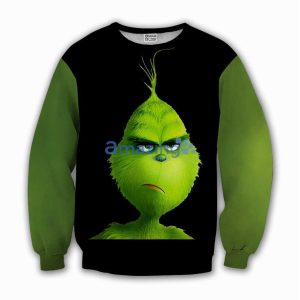 I Like To Stay In Bed It's Too Peopley Outside Grinch Sweaterproduct photo 1