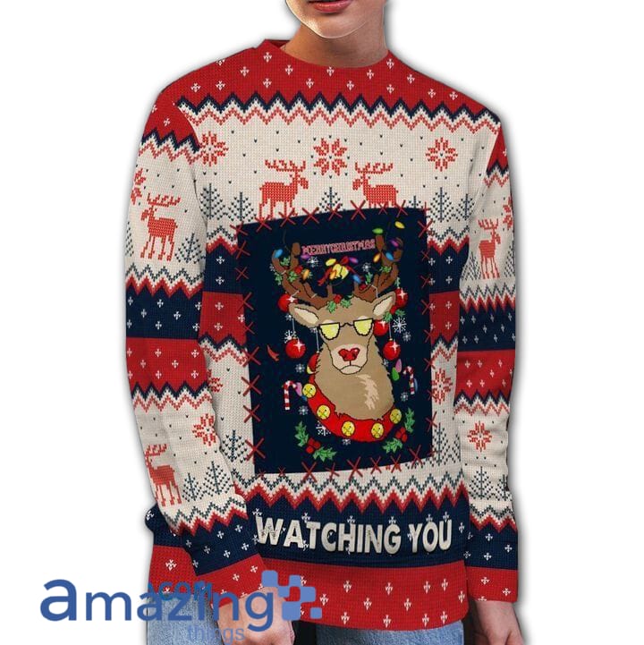 I'm Watching You Awesome Gift For Christmas Ugly Christmas Sweater image I'm Watching You Awesome Gift For Christmas Ugly Christmas Sweater Product photo 1