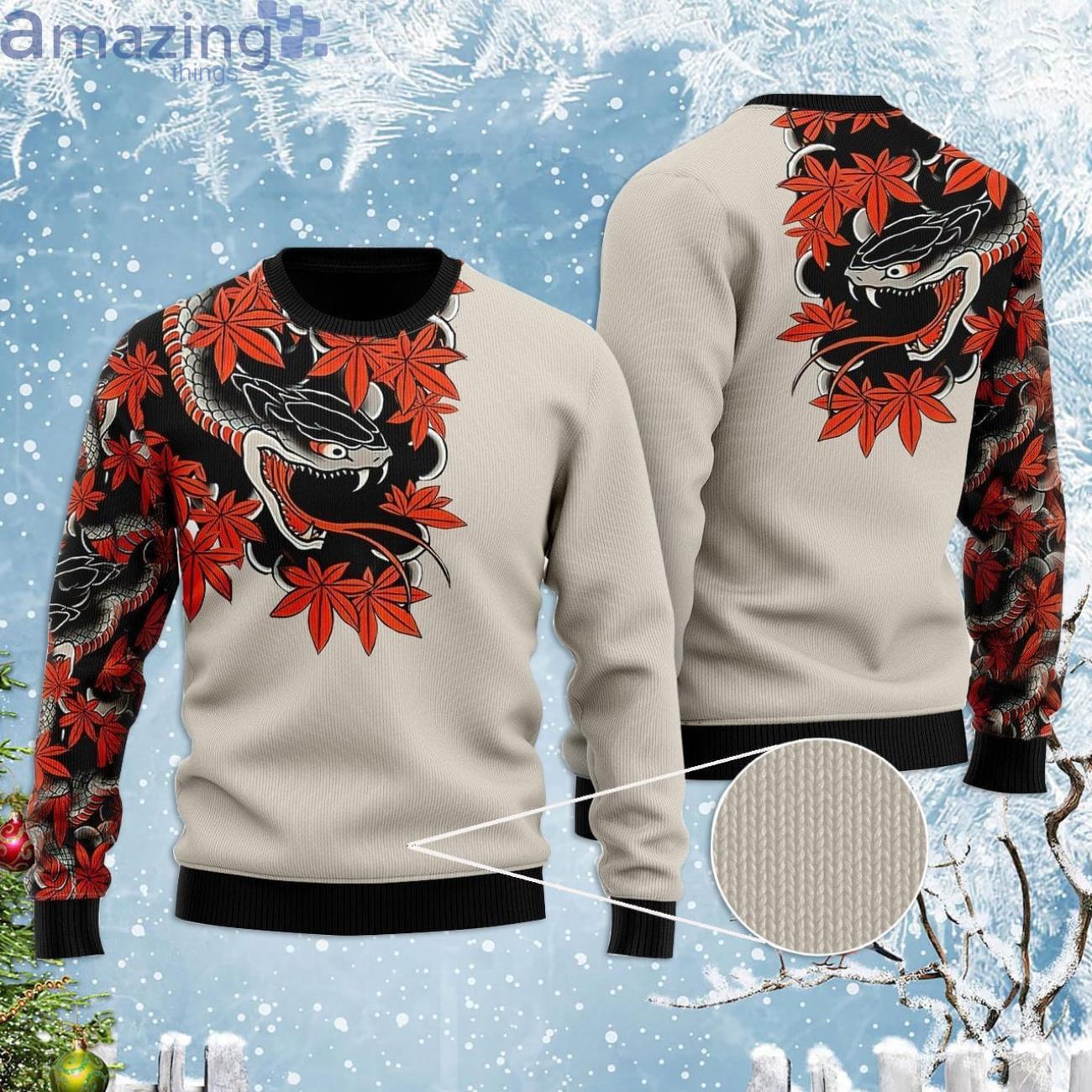 Japan Culture Red Maple Best Gift Ugly Christmas Sweater image Japan Culture Red Maple Best Gift Ugly Christmas Sweaterproduct photo 1 Product photo 1