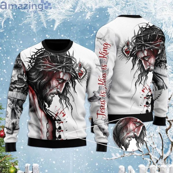 Jesus Is King Jesus Catholic Ugly Christmas Sweaterproduct photo 1
