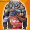 Lightning McQueen Cartoon Design For Car Lover All Over Print 3D Hoodie