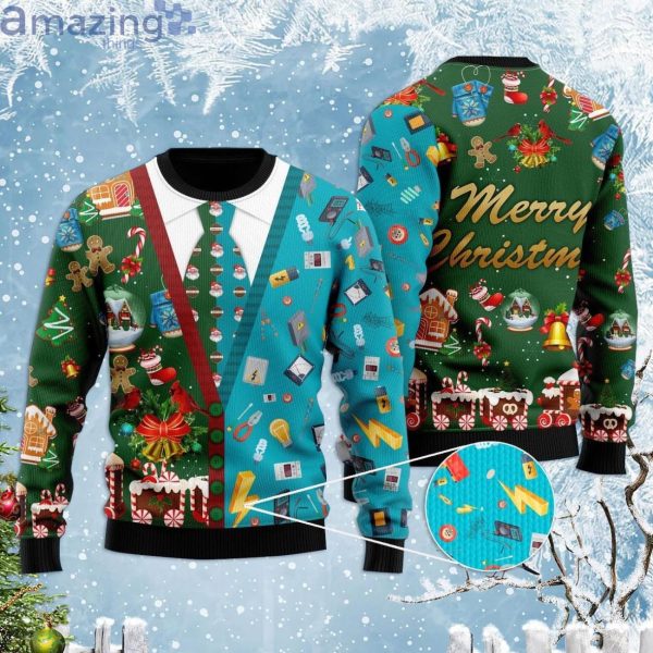 Lineman Ugly Christmas On Christmas Holiday Ugly Christmas Sweaterproduct photo 1