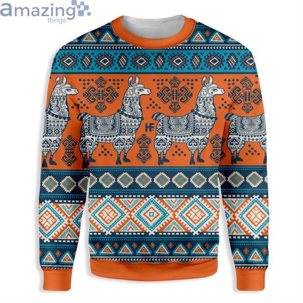 Llama Yoga Pattern Best Gift Ugly Christmas Sweaterproduct photo 1