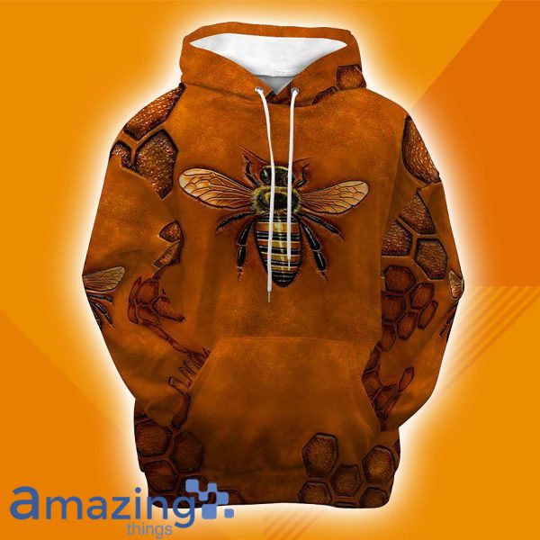 Love Bee Graphic Design All Over Print 3D Hoodie