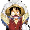 Luffy Laughing One Piece Anime All Over Print Hoodie