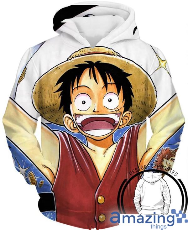 Luffy Laughing One Piece Anime All Over Print Hoodie