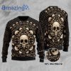 Merry Christmas Incredible Creepy Skull Pattern Christmas Sweater