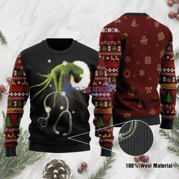 Mery Christmas Grinch Nurse Ugly Sweaterproduct photo 1