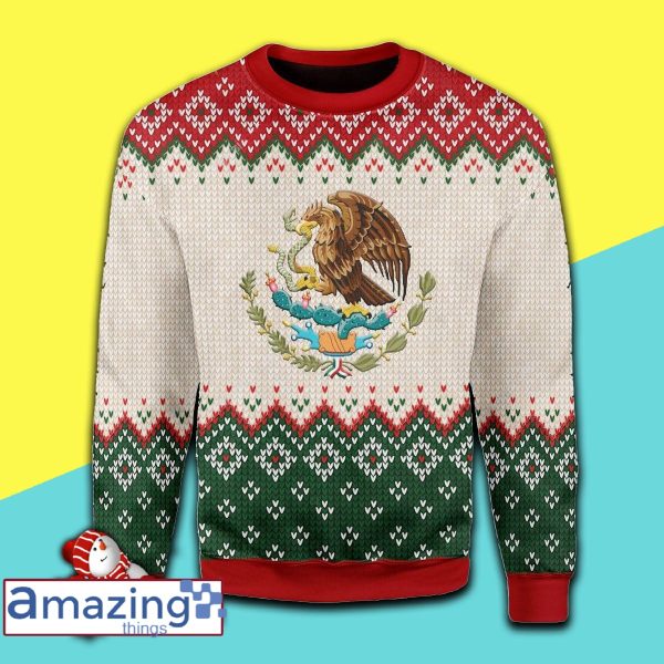 Mexico Coat Of Arms Christmas Knitting Pattern Christmas Ugly Sweater