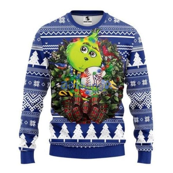 MLB Atlanta Braves Grinch Hug Christmas Ugly Sweaterproduct photo 1