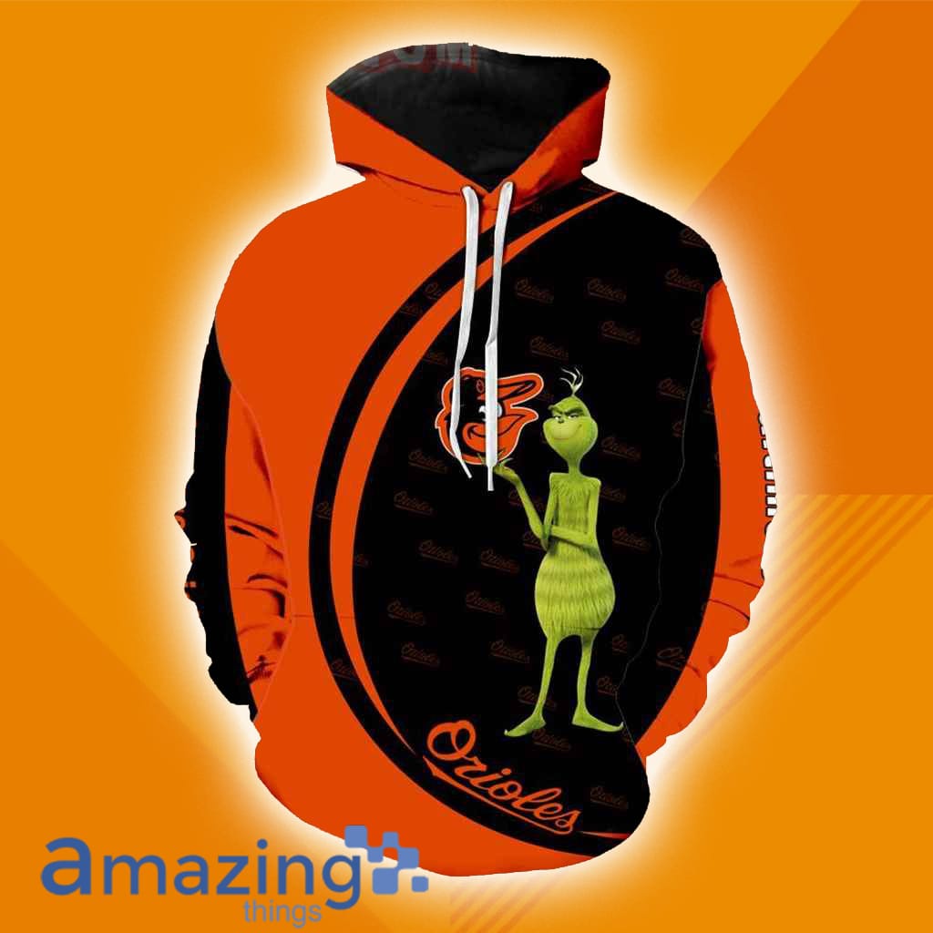 MLB Baltimore Orioles Grinch All Over Print 3D Hoodie