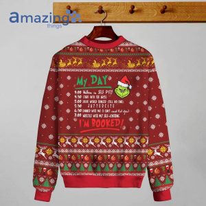 My Day I'm Booked Christmas Knitting Pattern Ugly Sweater