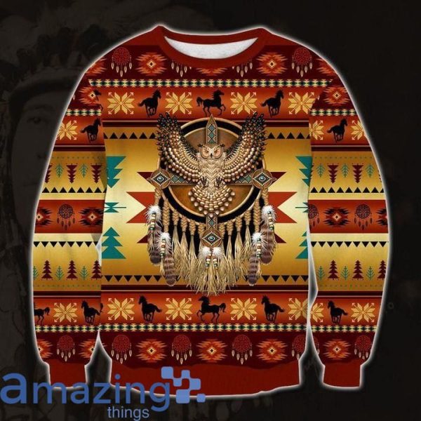 Native American Owl Christmas Knitting Pattern Christmas Ugly Sweater