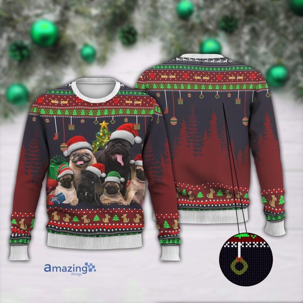 Pugs Christmas Knitting Pattern Christmas Ugly Sweater