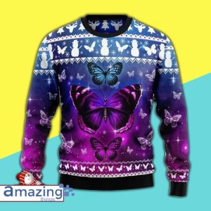 Purple Butterfly Christmas Knitting Pattern Christmas Ugly Sweater