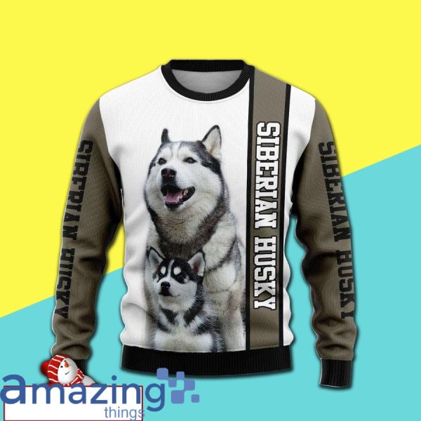 Rescued Siberian Husky Christmas Knitting Pattern Christmas Ugly Sweater