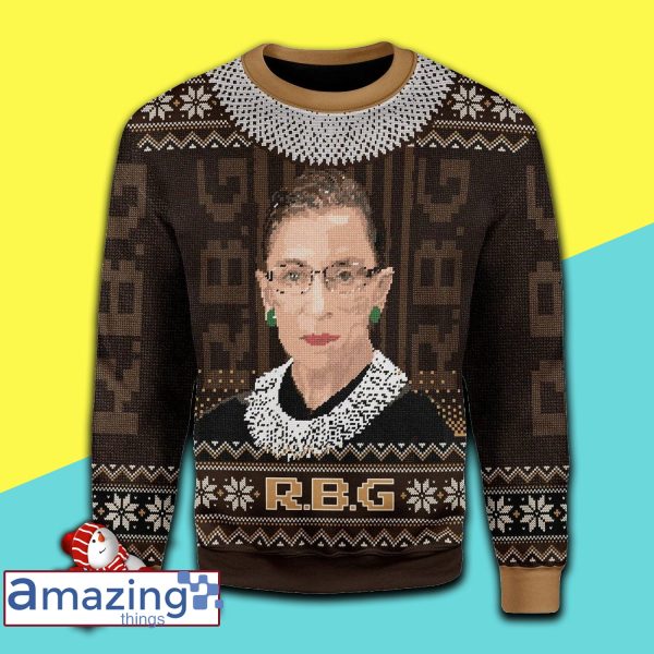 Ruth Bader Ginsburg RBG Christmas Knitting Pattern Pattern Christmas Ugly Sweater