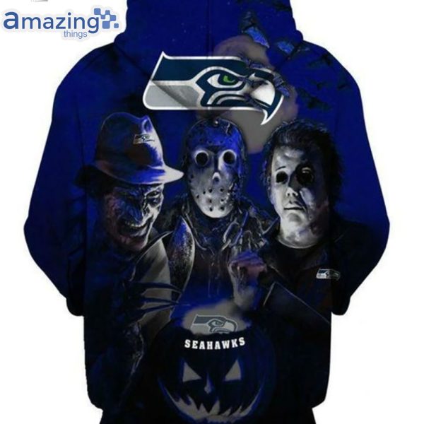 Seattle Seahawks NFL Horror Halloween NFL 3D Hoodies