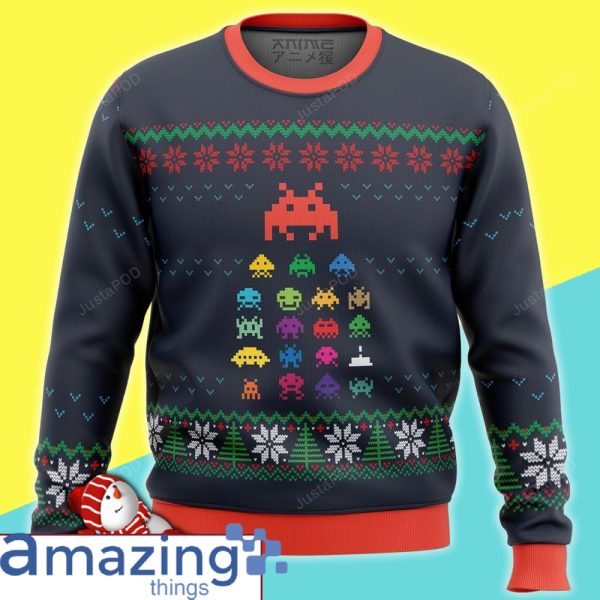 Space Invaders Ugly Christmas Sweater Sweatshirt Gift For Christmas