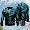 Strong Dragon Skull Blue Ugly Christmas Sweater