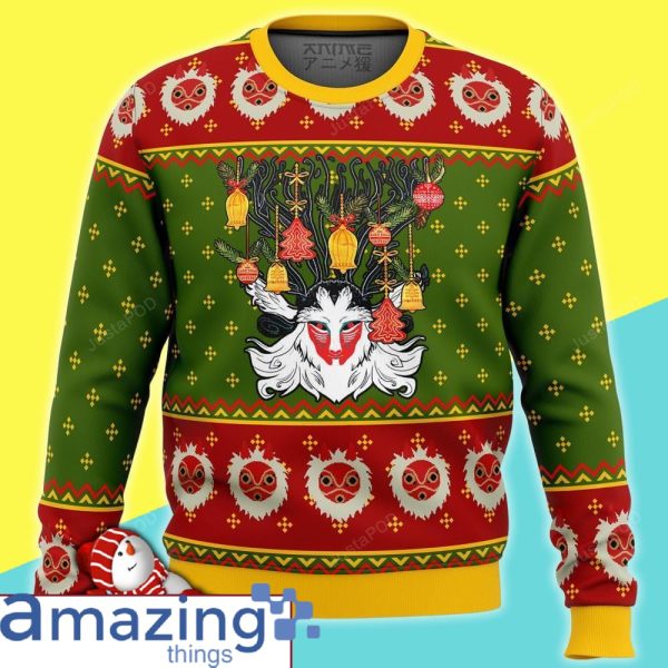 Studio Ghibli Princess Mononoke Xmas Forest Spirit Premium Ugly Christmas Sweater